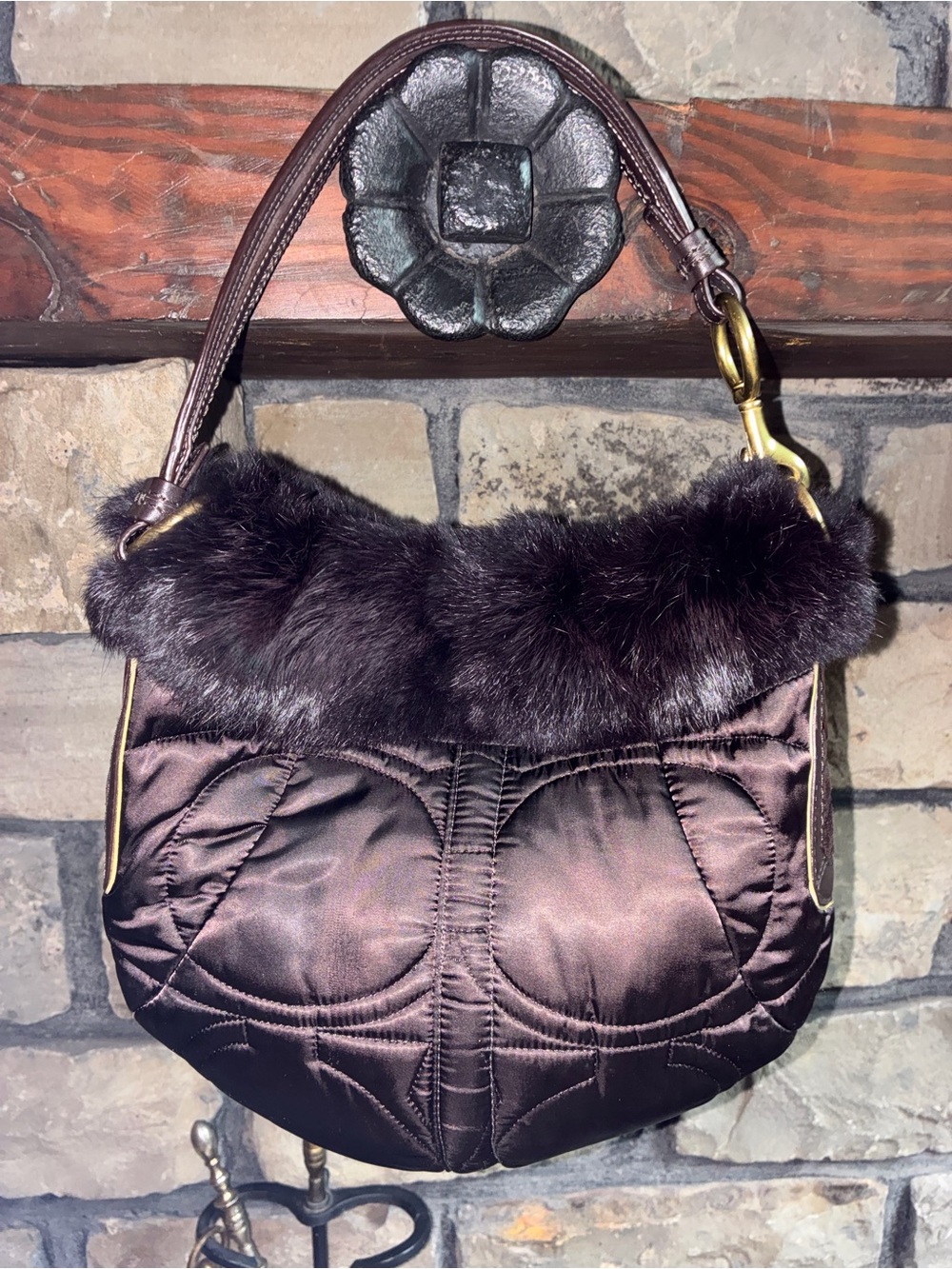 Authentic Vintage Coach SoHo Ski Bunny Chocolate Handbag